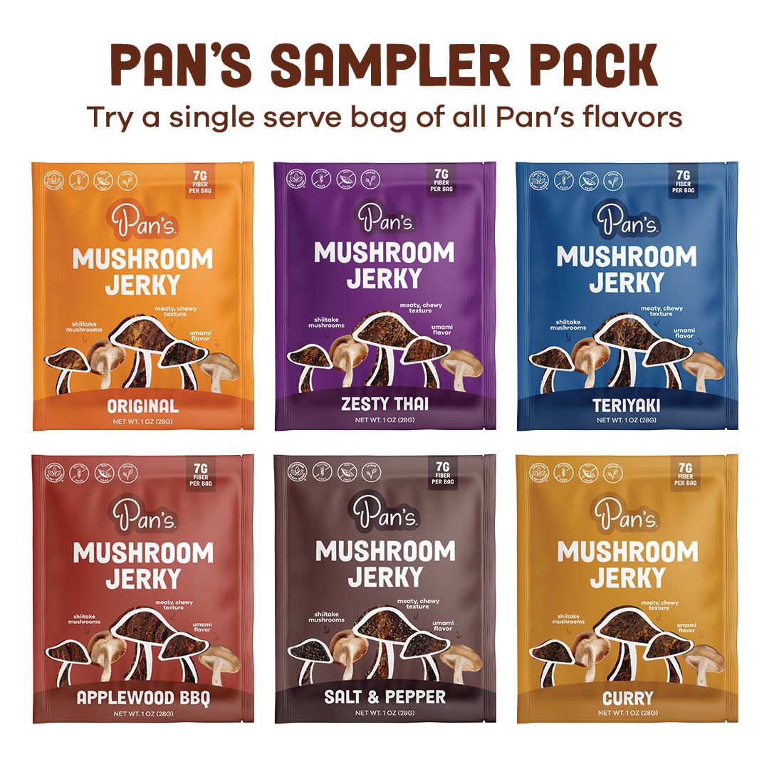 Pan's Mushroom Jerky 1oz Sampler Pack